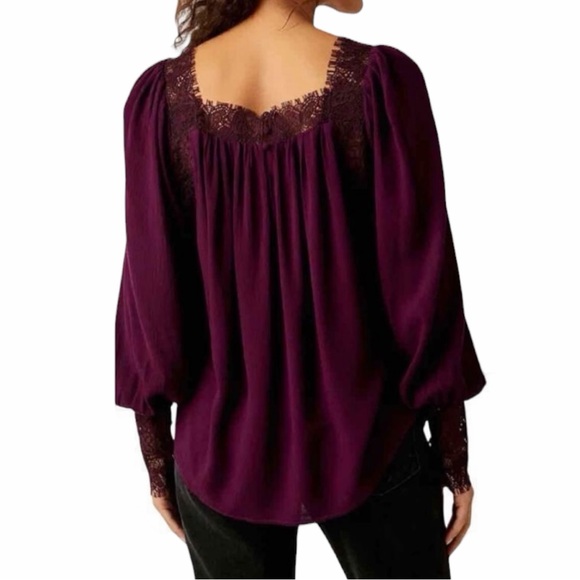 NEW FREE PEOPLE Flutter by Lace in Potent Purple Size S - Picture 4 of 5